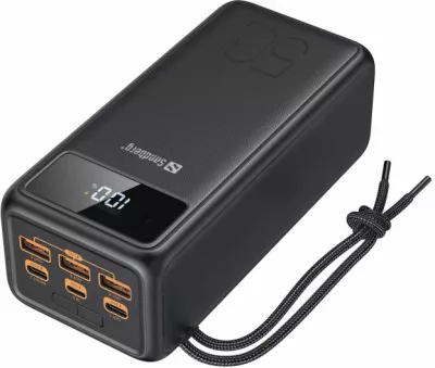 Powerbank Sandberg 420-75 USB-C PD 130W 50000mAh, e zezë, set me 2 kabllo