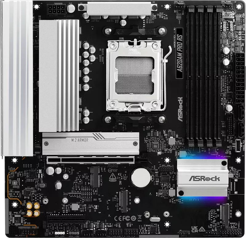 Pllakë amë ASRock A620AM-X, Socket AM5, micro ATX thumbnail 2