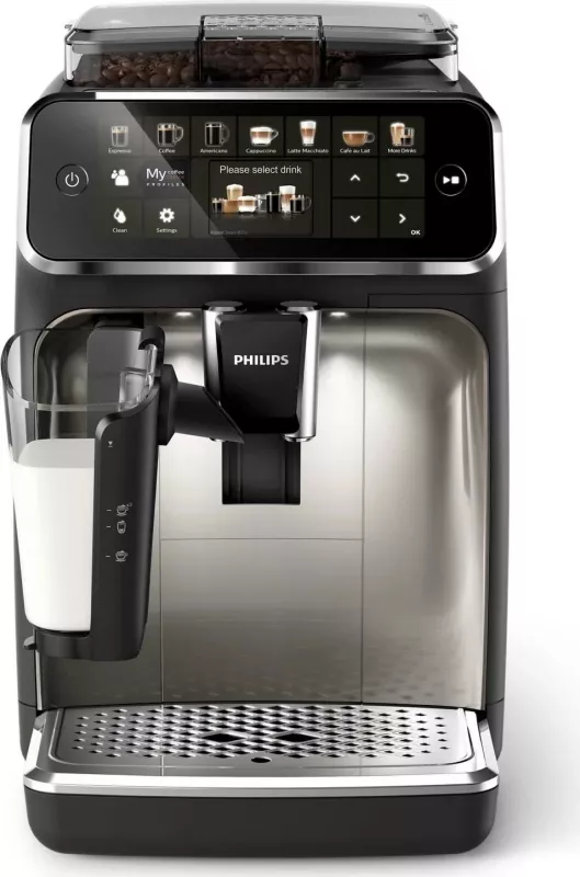 Aparat kafeje Philips 5400 EP5447/90, automatik, 275g, zi/kafe, e zezë