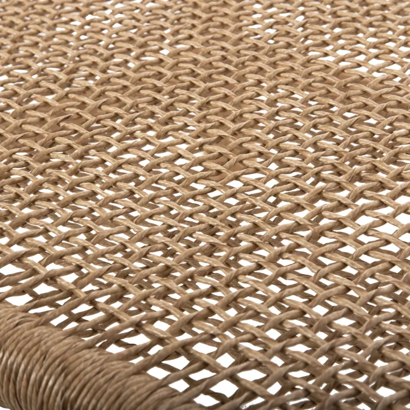 Tavolinë kafeje LONDER, dru teak-sintetik ratan, natyral, 119x79.5x41 cm