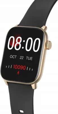 Smartwatch oromed ORO SMART FIT 6, ekran 1.69", matje rrahje zemre dhe oksigjen, IP68, i zi me kornizë të artë