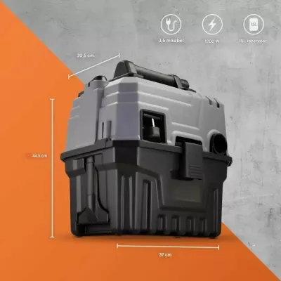 Fshesë me korrent VONHAUS 3500391 për të lagësht dhe të thatë, 1200 W, rezervuar 15 L, funksion fryrje, gri/zezë
