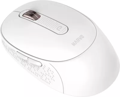 Maus wireless Marvo Office WM111, Bluetooth/2.4G/USB, DPI 800-1600, bateri e rikarikueshme, i bardhë