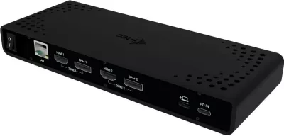 Stacion dokimi i-tec Universal Dual 4K, 2xDP 2xHDMI LAN Audio Power Delivery 85W, ngjyrë e zezë