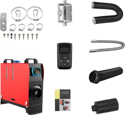 Ngrohës parkimi BlitzWolf BW-AH-V2B-BT, 5kW, 12V, me Bluetooth, i kuq