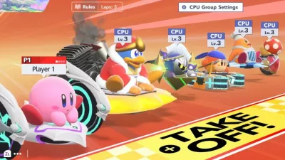Lojë Nintendo Kirby Air Riders për Switch 2, EN (US) me subtitra PL, PEGI 7