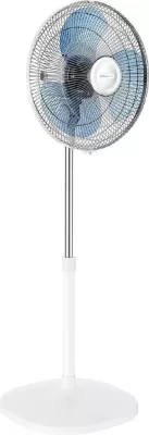 Ventilator pedestali, Rowenta, VU4410F2, 55 m³/min, 3 shpejtësi, lartësi e rregullueshme 1.3 m, i qetë 49 dBA, i bardhë
