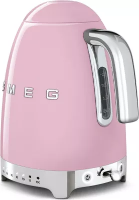 Ibrik elektrik SMEG KLF04PKEU, 1.7L, 2400W, 7 temperatura, rozë
