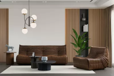 Karrige Wing, ngjyrë kafe, Atelier del Sofa, Bocek