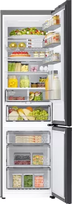 Frigorifer i kombinuar, Samsung, RB38C7B5C22/EF BESPOKE, 390 L, AI Energy Mode, SpaceMax, SmartThings Energy, Clean Black