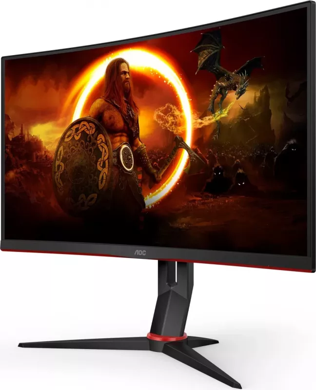 Monitor gaming AOC CQ27G2S/BK, 27'', QHD, 165Hz, e zezë e kuqe