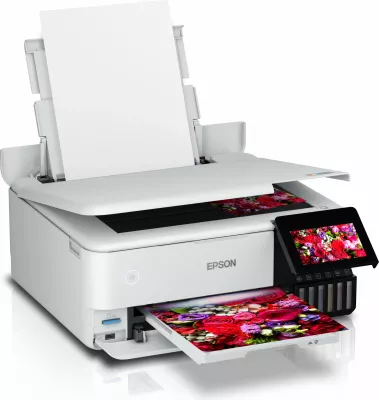 Printer multifunksional Epson EcoTank ET-8500, A4, Wi-Fi, 6 boja, ekran me prekje, i bardhë