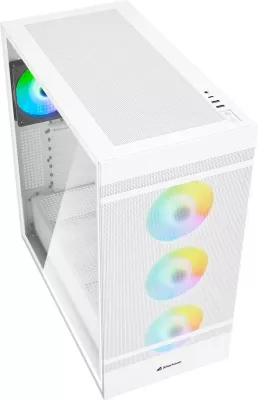 Kasë Sharkoon Rebel C50 RGB midi, e bardhë