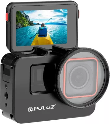 Kasë metalike Puluz PU966B për Insta360 Ace Pro/Ace, me filtër UV, e zezë
