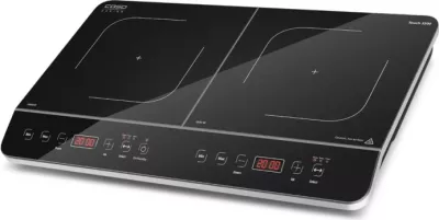 Pllakë induksioni CASO Touch 3500 (MPN 2018) 3500W, dyzonëshe, Sensor-Touch, zi/argjend
