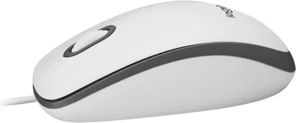 Maus Logitech M100 me kabllo USB 1000 dpi, i bardhë thumbnail 2