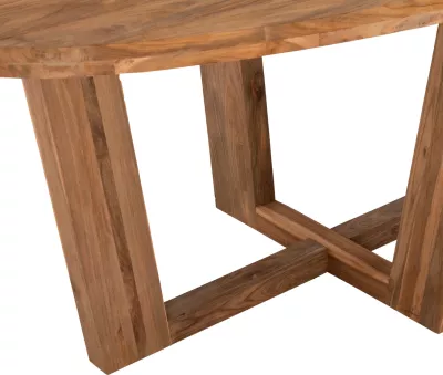 Tavolinë ngrënieje ovale CARIB, dru TEAK i ricikluar, ngjyrë natyrale, 250x110x78 cm