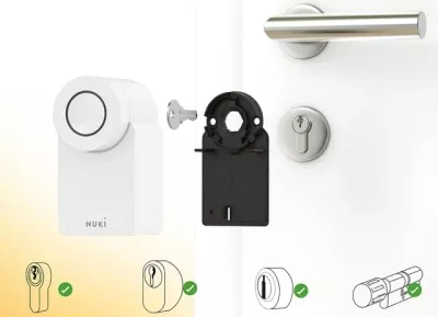 Bravë inteligjente Nuki GO, wireless, për dyer, e bardhë