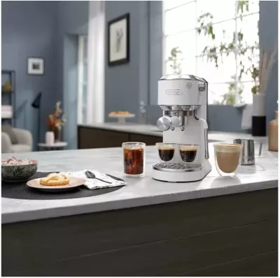 Aparat kafeje DeLonghi Dedica Duo EC890.WI, për kafe të nxehtë dhe të ftohtë, bardhë