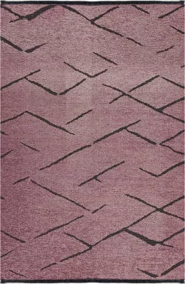Tapet modern, ngjyrë rozë e zbehtë me vija të zeza, FH7674.06, 160x230 cm