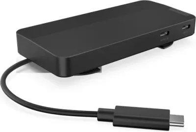 Dok stacion Lenovo USB-C Dual Display Travel Dock, 4K, 2x USB-C, HDMI, DisplayPort, Ethernet, Eclipse Black