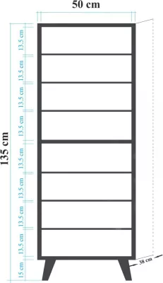 Organizues këpucësh melamine, ngjyrë sonama, FH8954.01, 50x38x135 cm