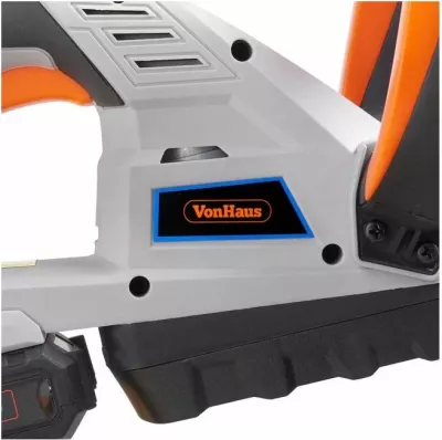 Trimer me bateri për gardh VONHAUS G-Series MPN 2515067 20V MAX 1.5Ah, teh 51 cm, prerje deri 15 mm, gri/portokalli, set me bateri+karikues+mbrojtës tehu