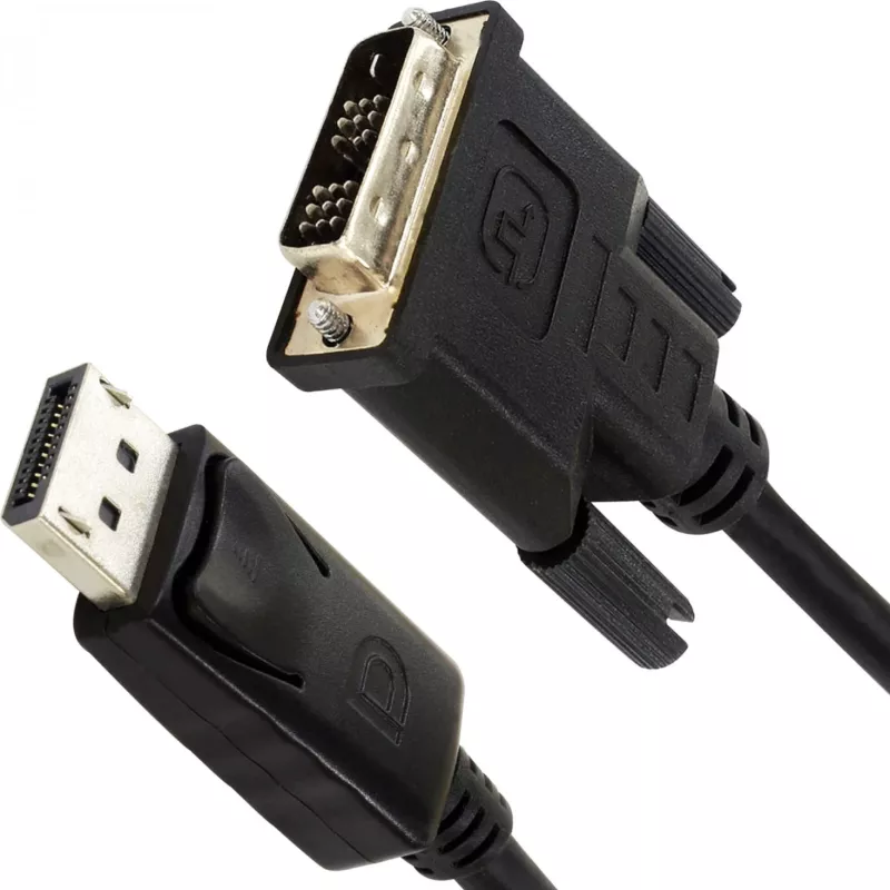 Kabllo Unitek DisplayPort në DVI, 1.8m, e zeza