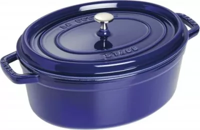 Kaserolë Staub Cocotte 5.5L, gize, kaltër