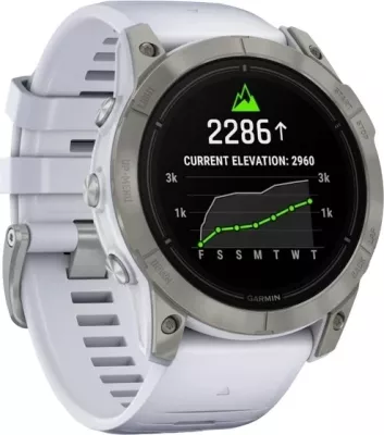 Smartwatch Garmin epix Pro (Gen 2), 51 mm, 32 GB, Titanium, Bardhë