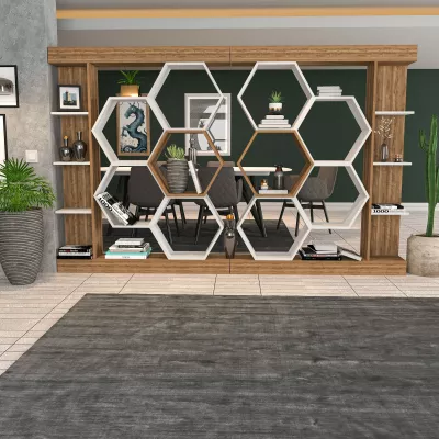 Raft librash Hanah Home, Sueno, bardhë dhe arre