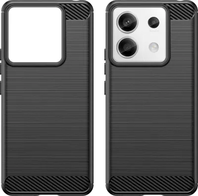 Mbështjellës Hurtel Carbon Case për Xiaomi Redmi Note 13 Pro+, i zi