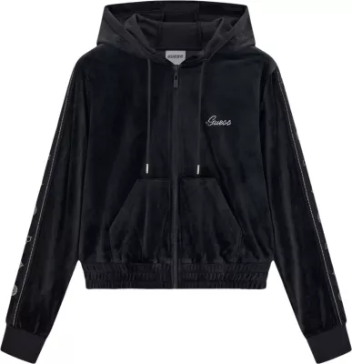 Duks me kapuç me zinxhir për femra Guess Active Amalia V6BQ07 K6301, i zi [Madhësia: XL]