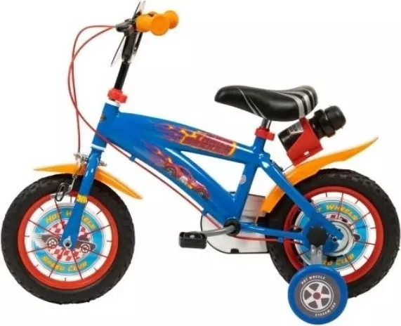 Biçikletë fëmijësh TOIMSA HOT WHEELS 1268, 12 inç, Blu, me 4 rrota