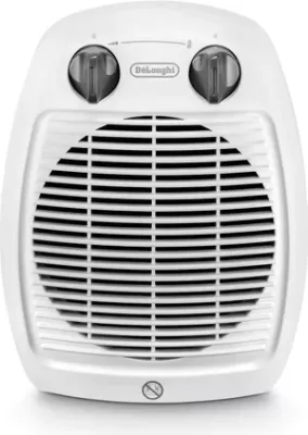 Ngrohës elektrik me ventilator De’Longhi HVA3220, 2000 W, IP21, për deri 60 m³, gri/bardhë