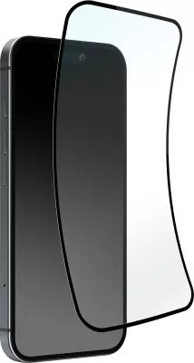 Xham mbrojtës Puro Flexible Glass D3O për iPhone 16 Pro, me kornizë të zezë