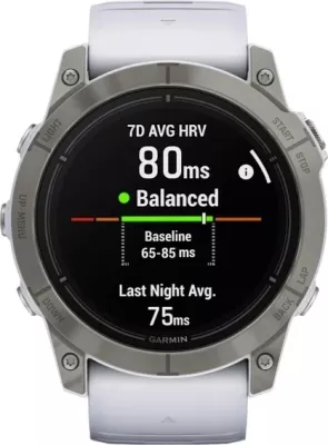 Smartwatch Garmin epix Pro (Gen 2), 51 mm, 32 GB, Titanium, Bardhë