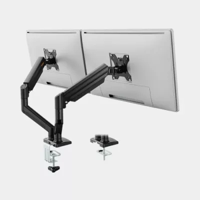 Mbajtës i dyfishtë për monitor VonHaus 3000915, gaz-spring, 10-32\", VESA 75x75/100x100, i zi