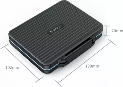 Kuti për karta memorje Orico PHCD-2-BK-BP, 6x SD + 18x microSD, e zezë