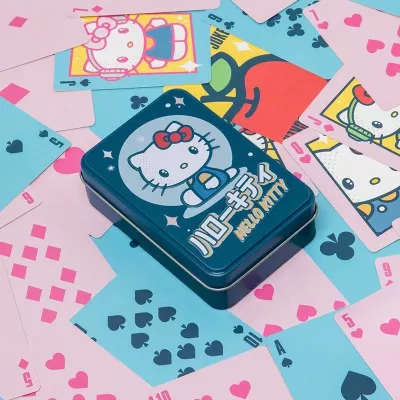 Letra loje Paladone Hello Kitty, 52+2 Joker (54 copë), me kuti ruajtëse, blu