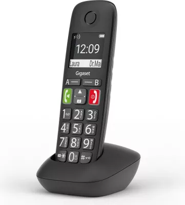Telefon pa tela Gigaset E290HX, DECT, 150 kontakte, i zi