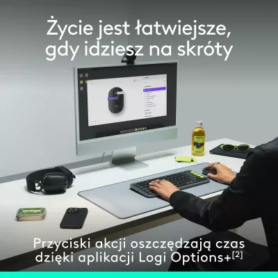 Maus Logitech POP 910-007412 4000 DPI Bluetooth wireless Graphite
