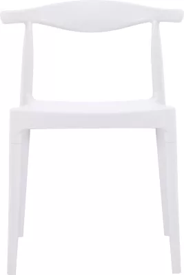 Karrige për jashtë ALOR FH6624.01, polipropilen e bardhë, set prej 4 copë, 47x55x74.5cm