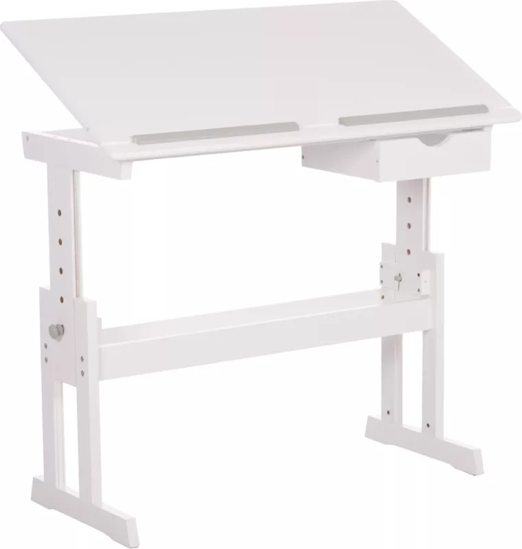 Tavolinë vizatimi për fëmijë ASCENT FH18289 MDF, e bardhë, 109x55x87.5H cm