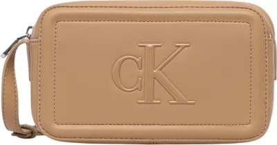 Çantë crossbody Calvin Klein BOLD CK Camera Bag LV04F3220G për femra, bezhë