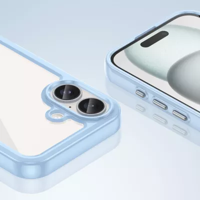 Mbështjellës Hurtel Outer Space Case për iPhone 16, TPU/PC, Kaltër