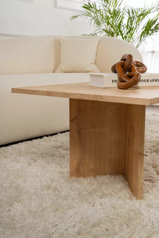 Tavolinë kafeje Nordure, Sabin, ngjyrë lisi Sapphire Oak