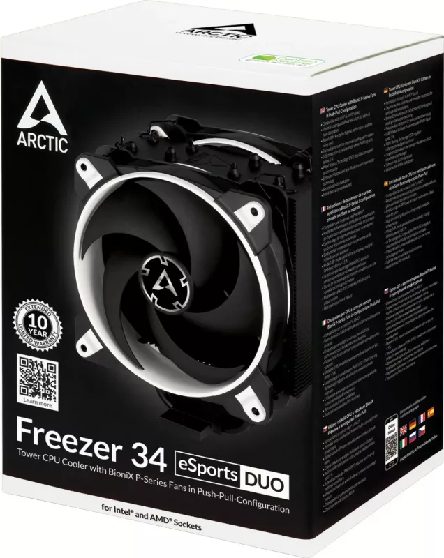 Kuler ARCTIC Freezer 34 eSports DUO, 12 cm, 2100 RPM, bardhë