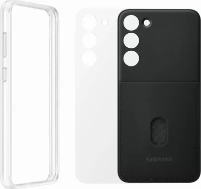 Mbështjellës Samsung Frame Cover për Samsung Galaxy S23+, EF-MS916CBEGWW, me xhep për kartelë, i zi
