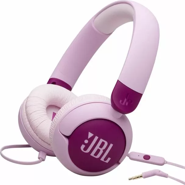 Kufje me kabllo për fëmijë JBL Junior 320, me mikrofon, 3.5 mm, limit volumit 85 dB, të palosshme, vjollcë